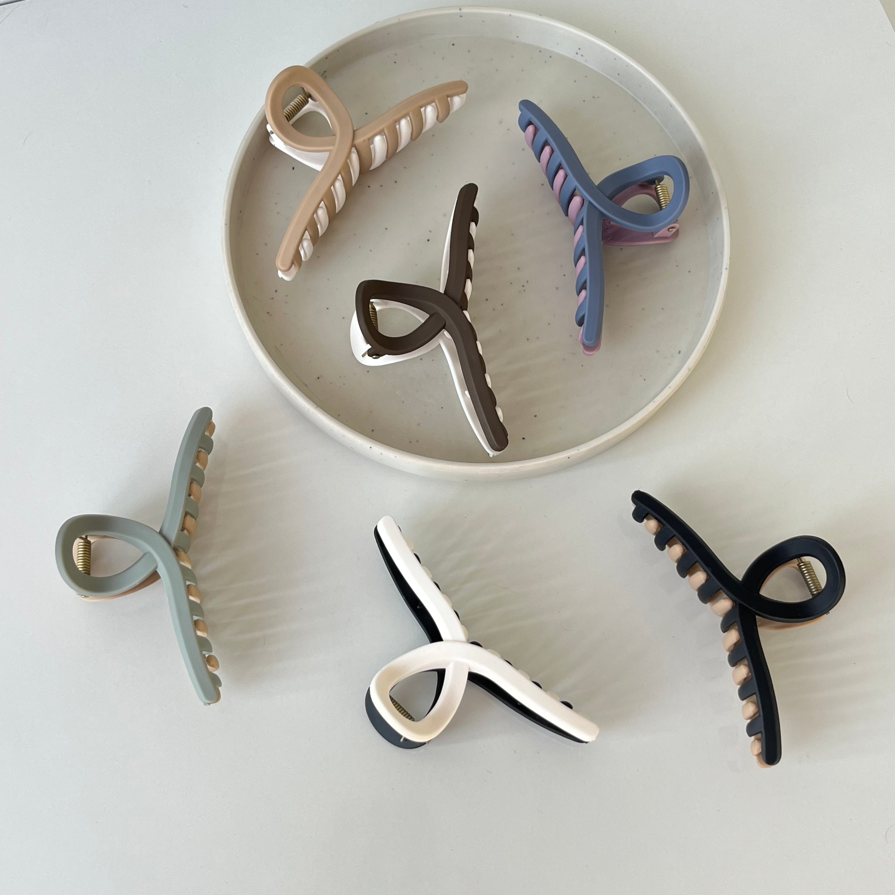 Duo Matte Loop – Large Hair Claw (Vault Set of 6)